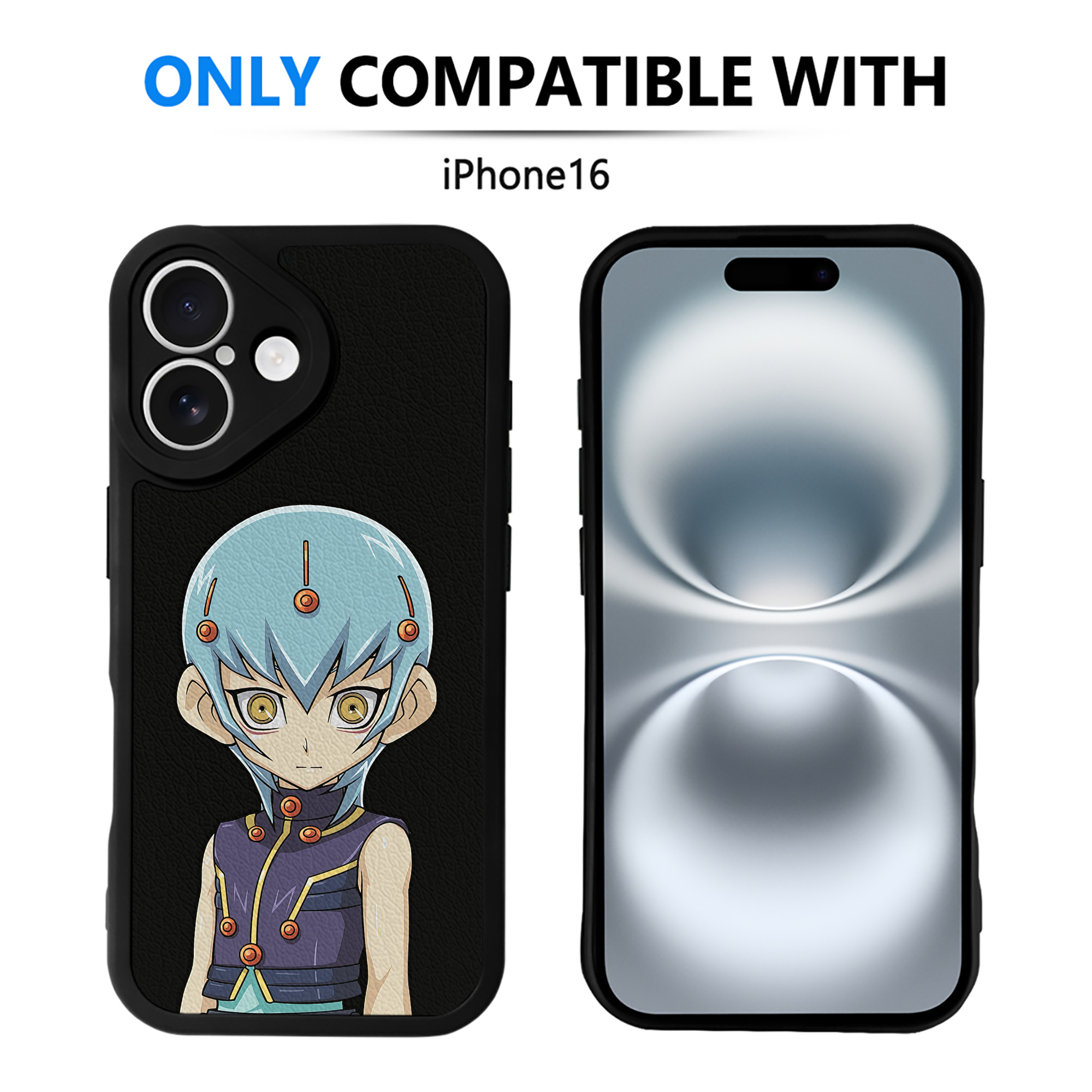 遊☆戯☆王 Yu-Gi-Oh! 【iPhone 16シリーズ対応】シリコンスマホケース（レザー調） 材質：シリコン